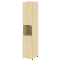 Шкаф высокий узкий левый (2 низких фасада ЛДСП) Yalta LT.SU-1.5 L/R акация лорка